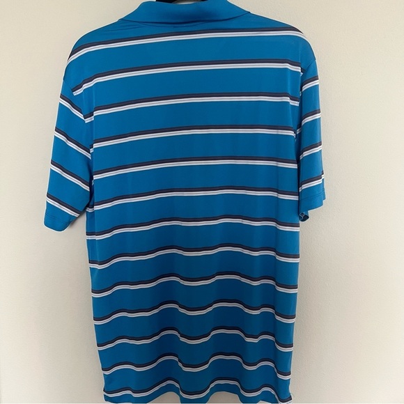 Nike Dri-Fit Men's Blue Striped Polo Shirt - Picture 5 of 5